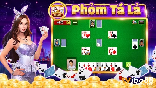 Game phỏm tá lả sử dụng bộ bài Tây 52 lá như thường lệ