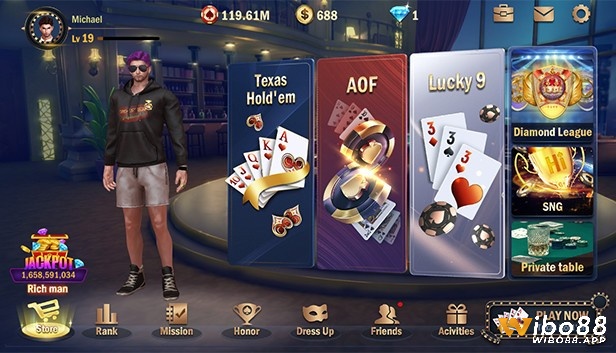 Cùng wibo88 tìm hiểu có gì thú vị trong Poker 3D nhé