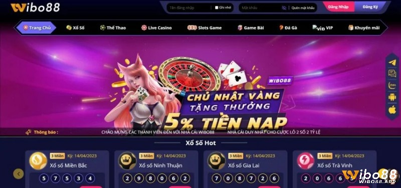 Cổng game Wibo88 cung cấp chơi bài rút tiền mặt uy tín