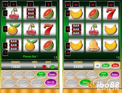 Trái cây, BAR, chuông là biểu tượng thường thấy ở game slot 777