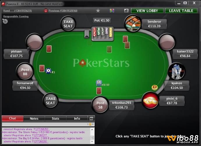 Hình ảnh game trên máy tính PokerStars vô cùng chuyên nghiệp