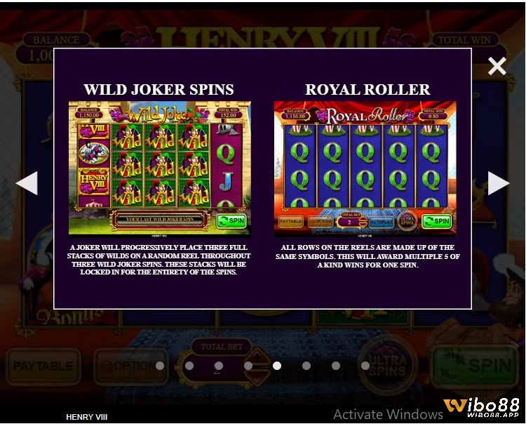 Thông tin về Wild Joker Spins và Royal Roller