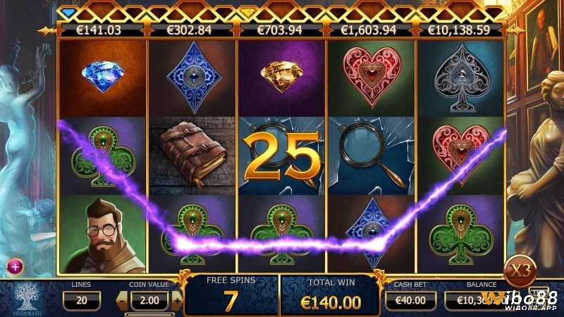 Hệ thống biểu tượng đa dạng và lôi cuốn của Holmes and the Stolen Stones Hot Jackpot