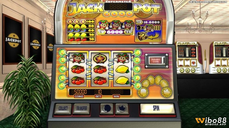 Tính năng thưởng với tính năng nhân đôi hấp dẫn của Jackpot 6000 Hot Jackpot