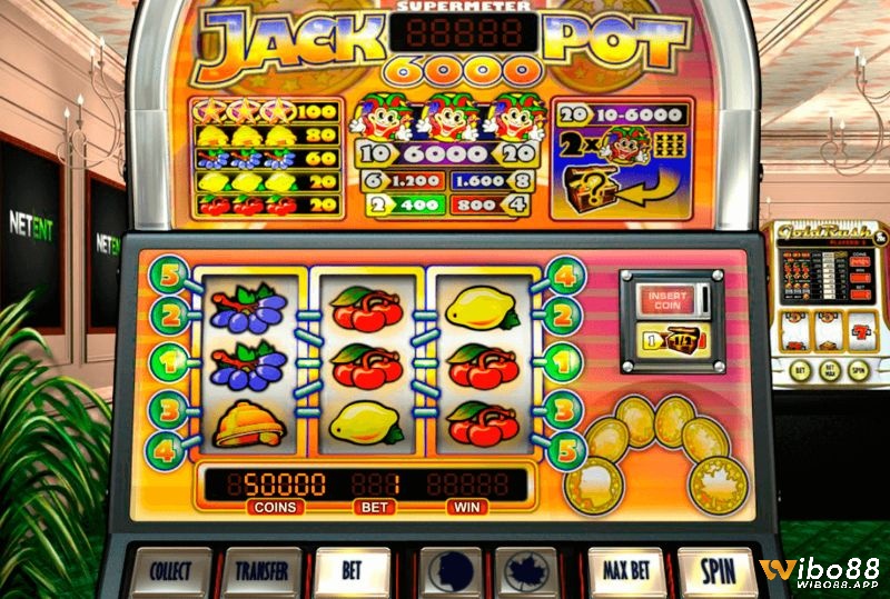 Thiết kế cuộn quay đơn giản dễ chơi trên Jackpot 6000 Hot Jackpot