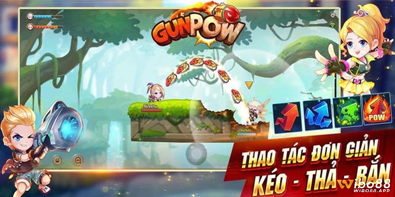 Gunpow Mobi có các thao tác chơi kéo - thả - bắn đơn giản