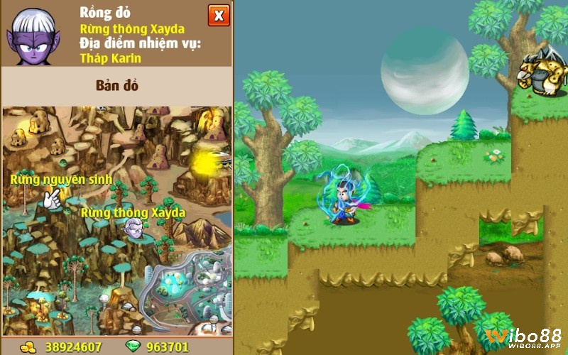 Cảnh quan hành tinh thiết kế thú vị của Game Chú Bé Rồng Online