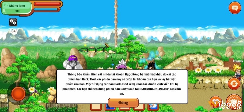 Cơ chế Game Chú Bé Rồng Online điều khiển đơn giản