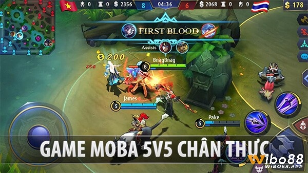 Game mobile 5v5 thuộc dòng game đối kháng MOBA khá hấp dẫn