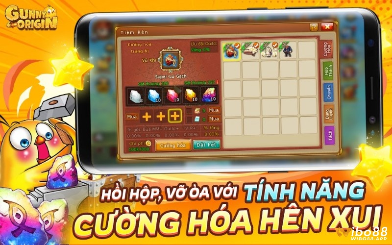 Tính năng cường hoá thú vị trong trò chơi Gunny