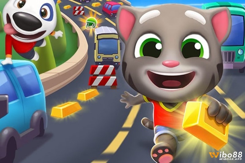 Những pha chạy đua gay cấn và thu thập vàng trong Talking Tom Gold Run