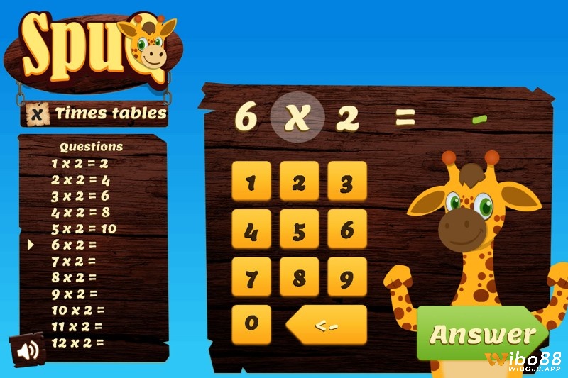 Game SpuQ Times Tables phù hợp với các bé đang chưa nắm chắc bảng cửu chương