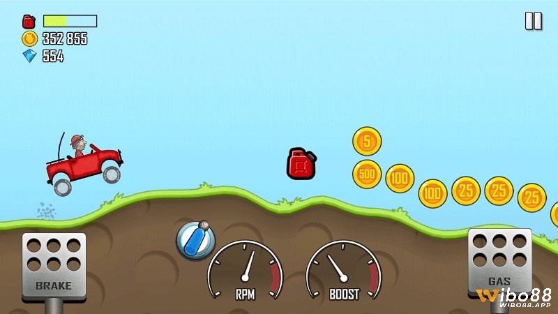 Game đua xe cho mobile được tùy chỉnh nâng cấp xe thú vị Hill Climb Racing