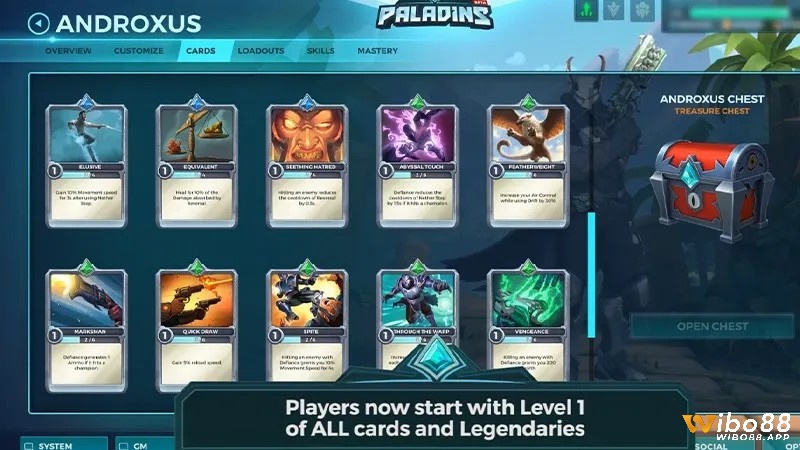 Tùy chỉnh Loadout tạo nên tướng của riêng bạn