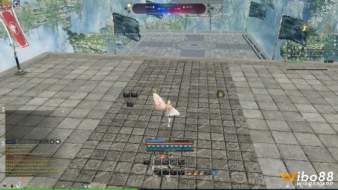 Trận đấu PvP 1v1 căng thẳng trong đấu trường Blade & Soul, nơi hai người chơi so tài kỹ năng và chiến thuật.