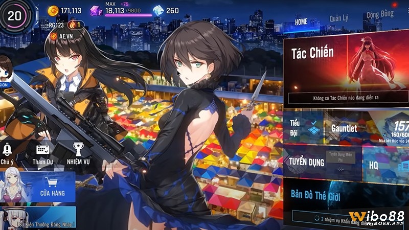Đồ họa game Counter: Side được xây dựng theo phong cách anime 2D đẹp mắt