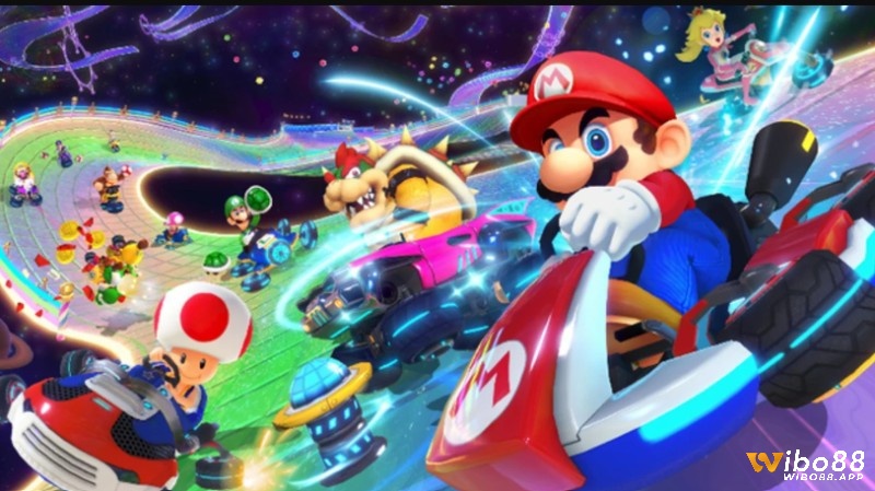 Mario Kart 8 Deluxe - nơi người chơi có thể tham gia vào những cuộc đua đầy màu sắc và kịch tính với các nhân vật huyền thoại