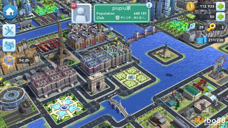 Thành phố được quy hoạch bài bản trong SimCity BuildIt – nơi bạn làm thị trưởng và quản lý mọi thứ.