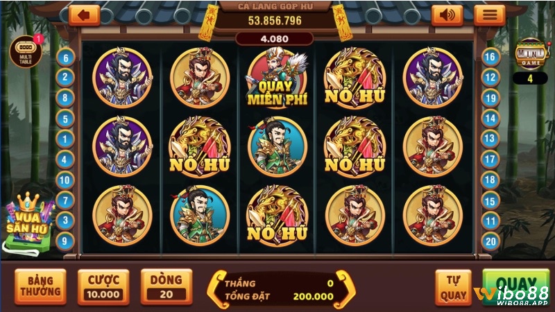 Đồ họa đẹp mắt mô phỏng thời Tam Quốc và hệ thống jackpot đa dạng là những điểm làm nên sức hút của trò chơi này.